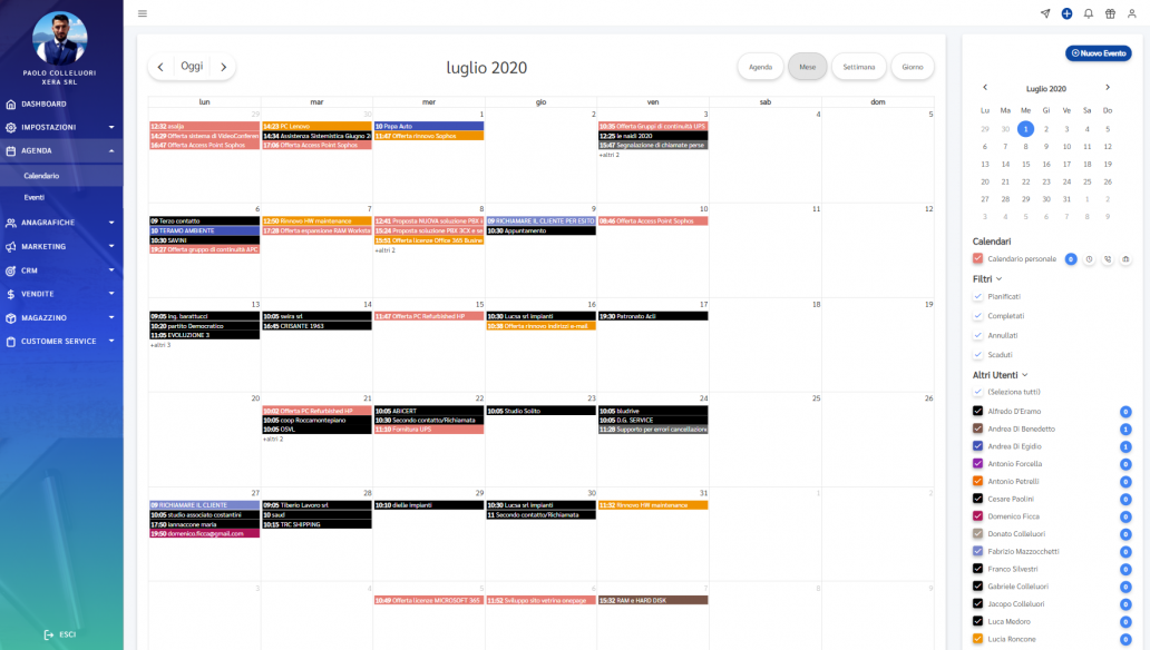 Modulo Agenda - Calendario